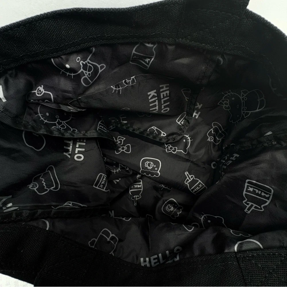 Genuine Hello Kitty Black Tote Bag with Red Accent New Without Tags